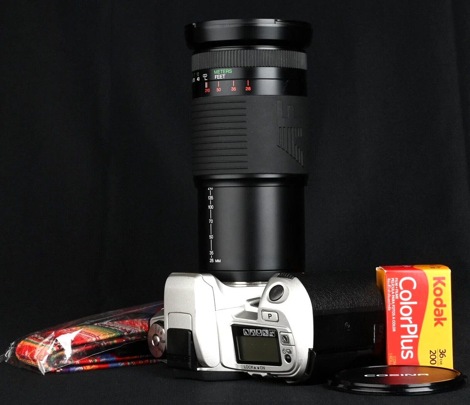 MINT Minolta Alpha Sweet QD AF 35mm Film SLR + Cosina AF Zoom 28-210mm Lens Kit - Image 2 of 4