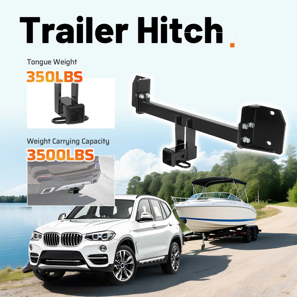 Rear Trailer Tow Hitch Class 3 Receiver 2" For BMW X3 2011-2017 X4 2015-2018 - Image 4 of 4