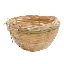 1pc Bird Nest Handwoven Bamboo Wicker Woven Canary Nest Bird Breeding Nest