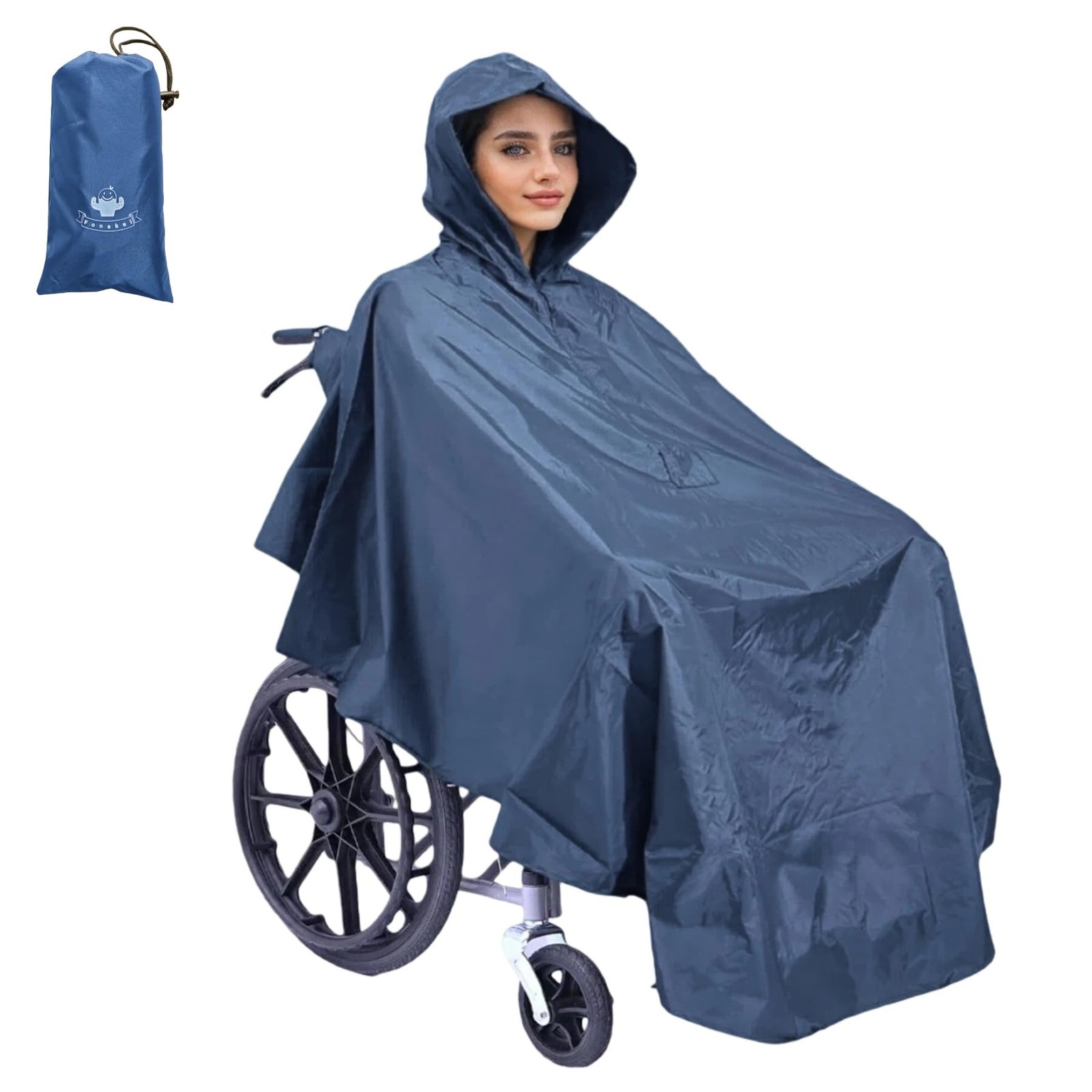 Poncho de fauteuil roulant léger anti-transpiration facile à enfiler