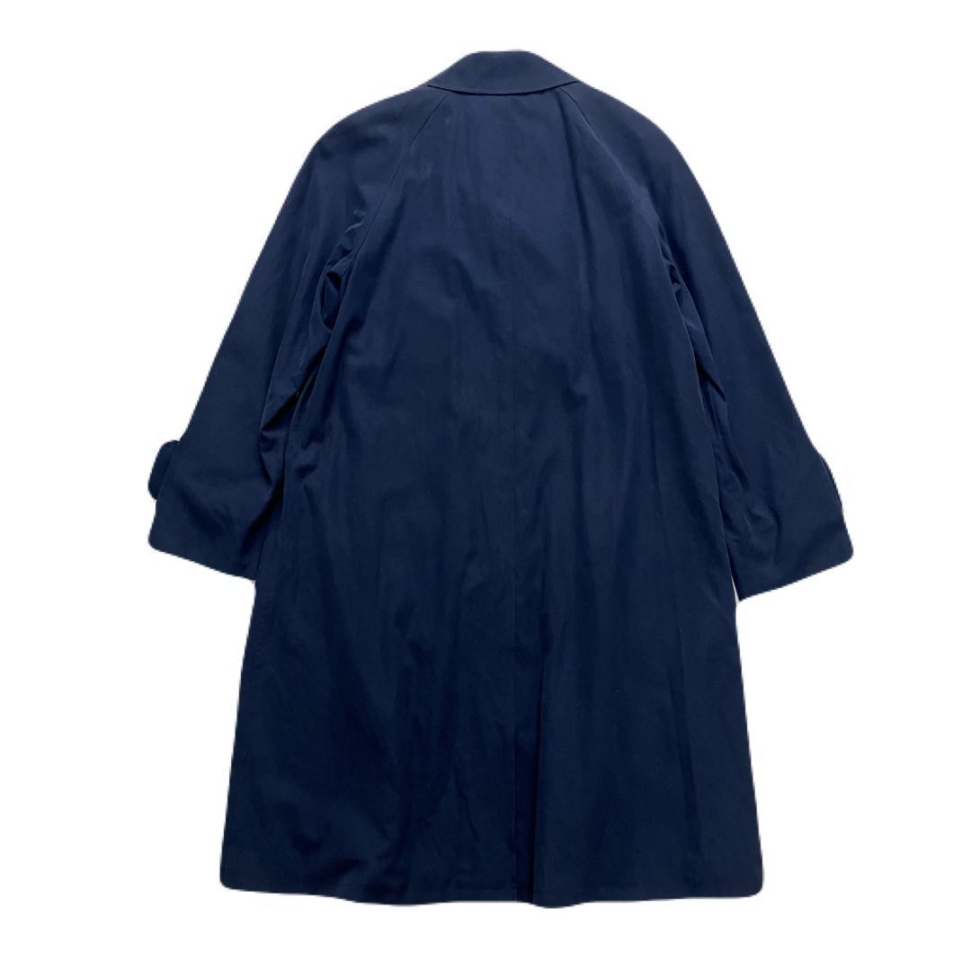 Burberry Vintage Sten Collar Coat Navy Cotton Nova Check Liner Size 40 For Women thumbnail 16