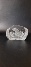 Vintage Dartington Glass  Crystal  Otter Paperweight - Signed Alfred Capredoni  