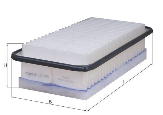 MAHLE LX 3187 Air Filter for TOYOTA