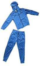 New Nike Tech Cotton Sweat Suit  Hoodie  Joggers Men's Set Royal Blue Large.