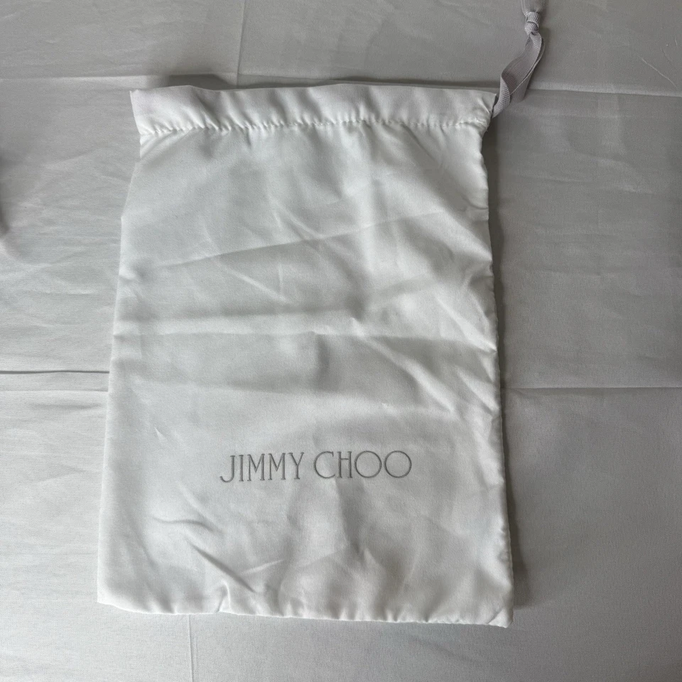 Jimmy Choo Bolsa de Pó Creme e Branca Lote De 3 Feita Na Itália Grande E Pequena - Imagem 3 de 4