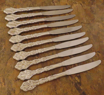 Oneida Chandelier Set of 10 Dinner Knives Community Stainless Flatware Lot C