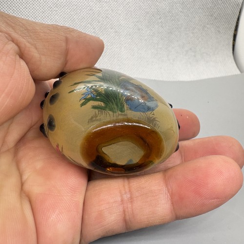 Ancient Chinese Beijing collection, pure hand painting, glass, snuff bottle - Picture 7 of 8