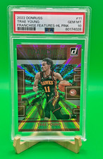 2022 Donruss Franchise Features Holo Pink Laser 44/50 Trae Young PSA 10 GEM MT