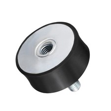 50mmx20mm M10 Thread Male Female Rubber Mounts, Vibration Isolators, Black