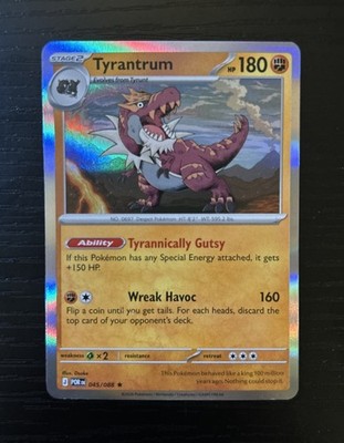 Pokemon Perfect Order Tyrantrum Holo Rare Card 045/088 NM
