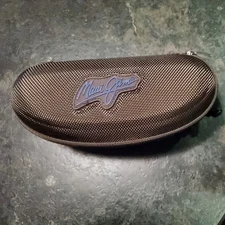 Maui Jim Sunglasses Case Brown Clamshell Ballistic Nylon Zip Around CASE ONLY