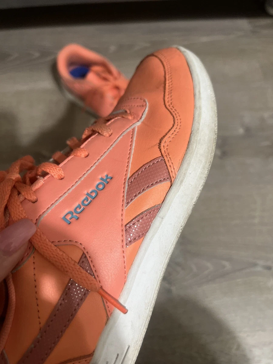 Reebok Peach Coral Leather Classic Retro Sneakers Size 8 eBay