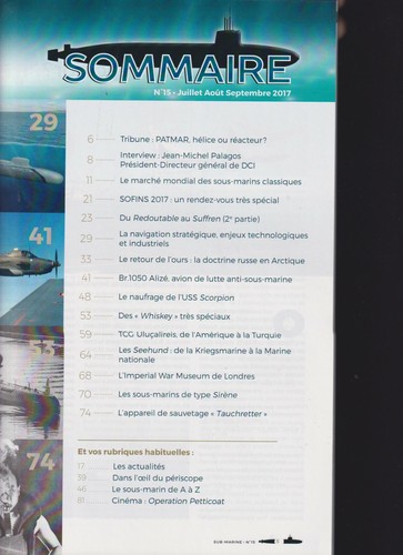 SUB-MARINE N°15 ARCTIQUE / ULUCALIREIS / SIRENE / SEEHUND / TAUCHRETTER / ALIZE - Imagen 2 de 2