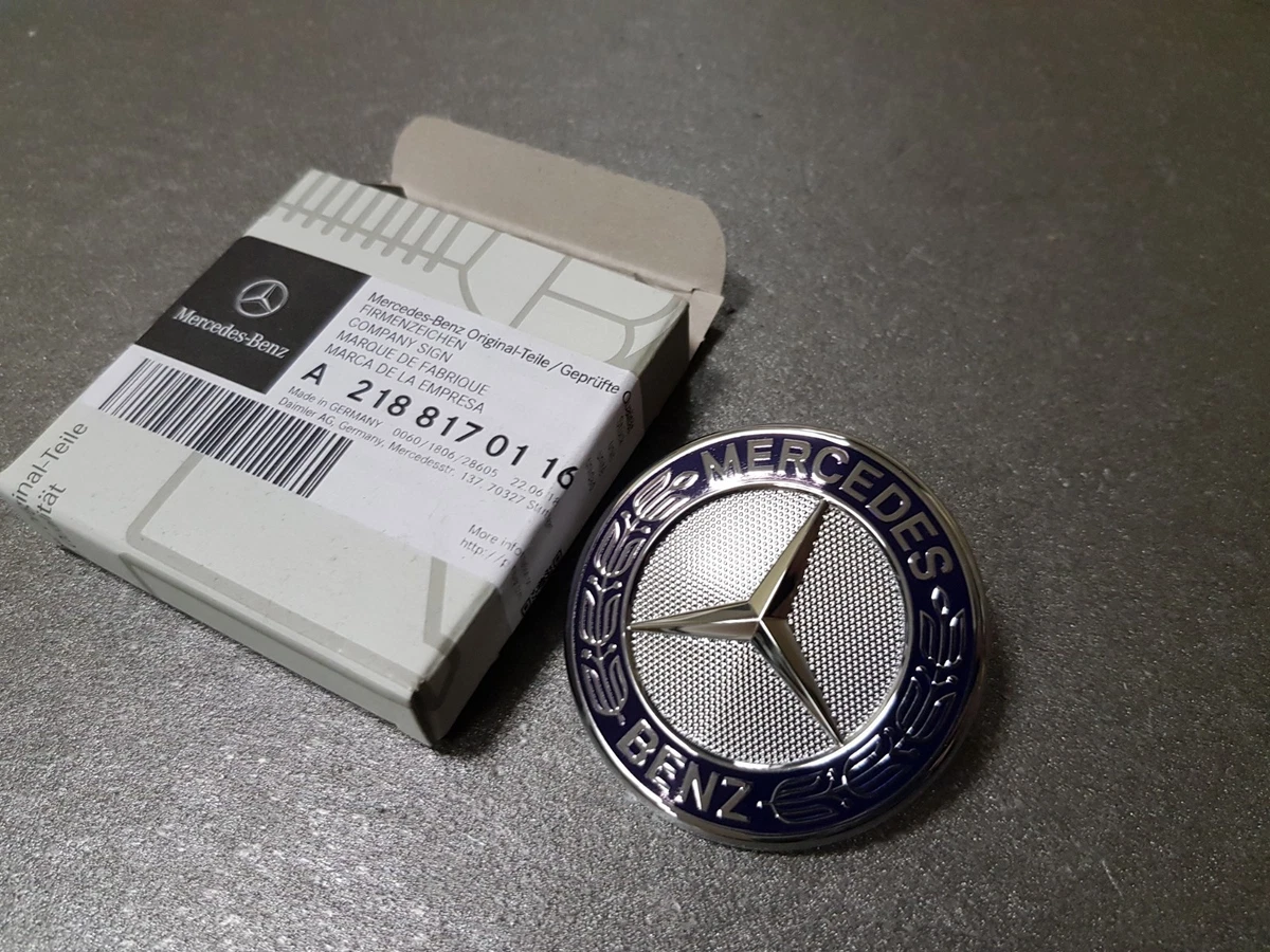 Genuine Mercedes-Benz W218 R231 Bonnet Badge A2188170116 BLUE | eBay