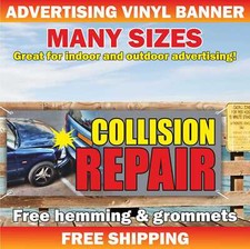 Collision Repair Advertising Banner Vinyl Mesh Sign Auto Repair Shop Service
