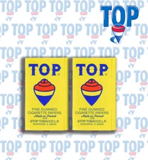 TOP Rolling Papers Single Wide Cigarette Paper (200 Total Leaves) 2 Booklets