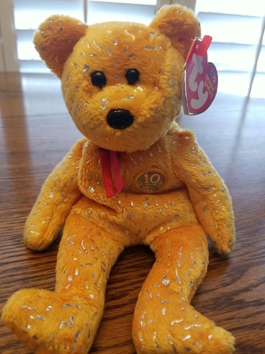 TY 2003 DECADE the 10th ANNIVERSARY BEAR BEANIE BABY eBay