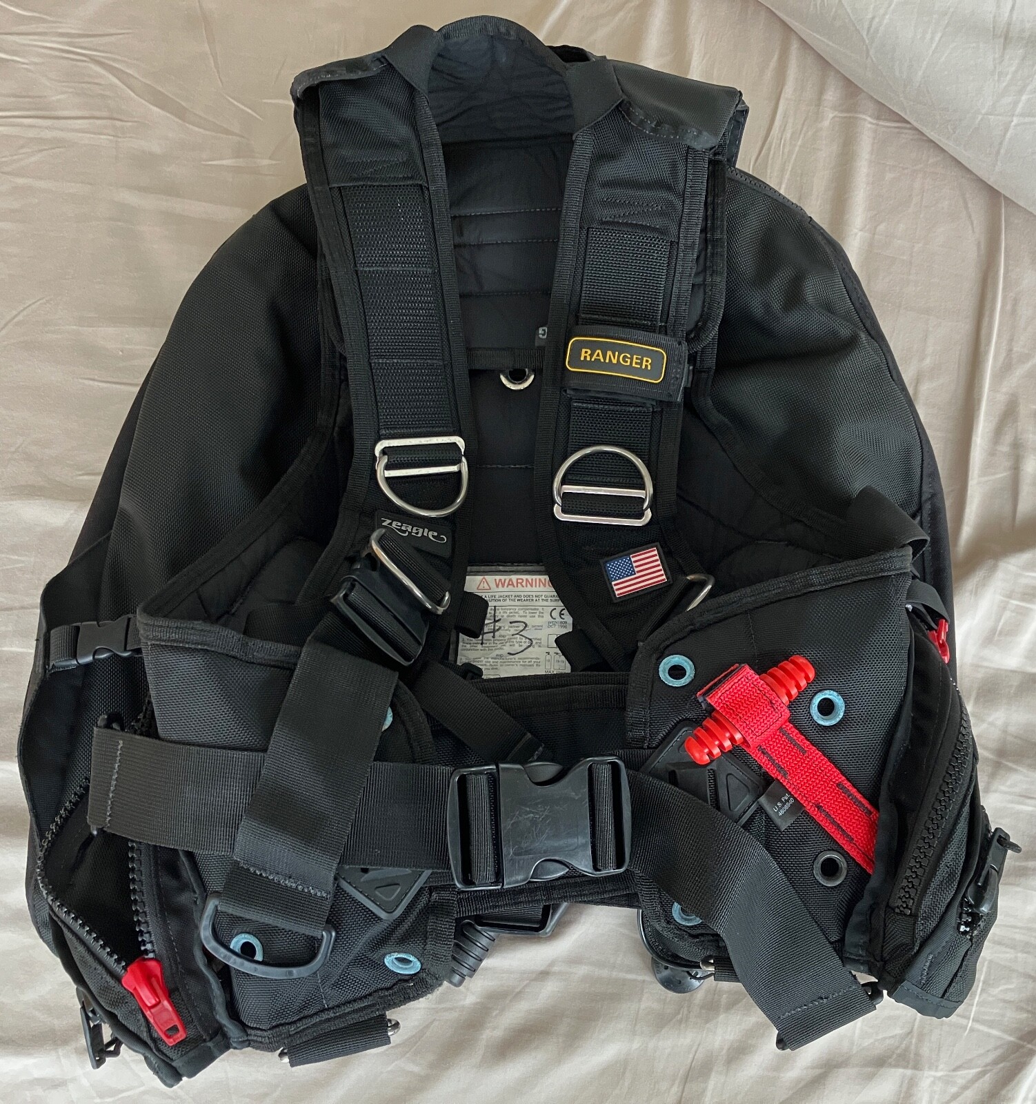 Zeagle Ranger Scuba Diving Buoyancy Compensator BCD Large LG Free