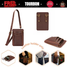TOURBON Leather Garden Tool Florist Belt Pouch Tool Pocket Phone Case Sling Pack