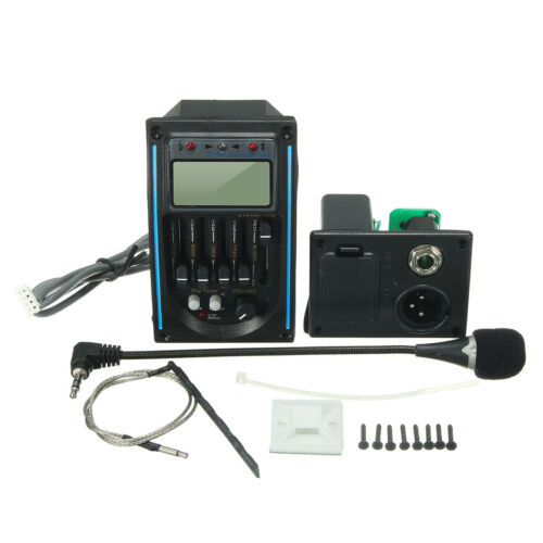 5-Band Acoustic Guitar Preamp EQ Equalizer Piezo Pickup Amplifier LCD Tuner+MIC - Picture 2 of 7