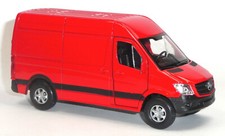 NEUWARE: Mercedes Benz SPRINTER Kasten Sammlermodell ca. 12 cm rot von WELLY