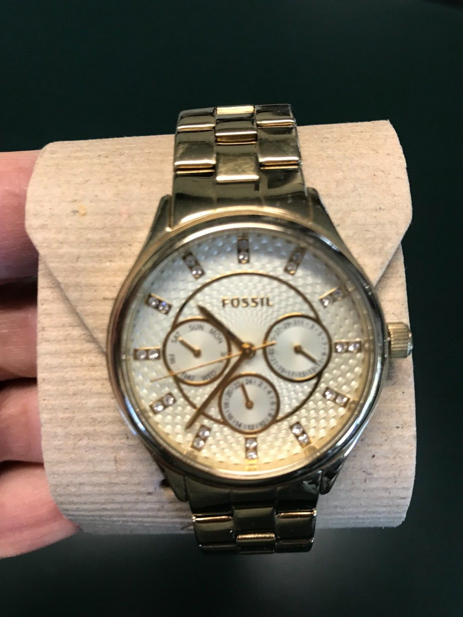 Fossil Women's Modern Sophisticate Watch BQ1563 Gold Tone Band