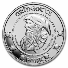 1 UNZE 999 SILBER - HARRY POTTER / GELD / GRINGOTTS - SILBERBARREN - MEDAILLE