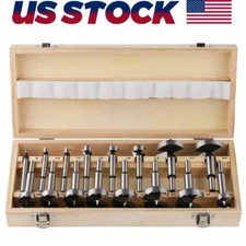 16Pcs 6-54mm Forstner Woodworking Drill Bit Set Boring Hole Saw Cutter Wood Tool