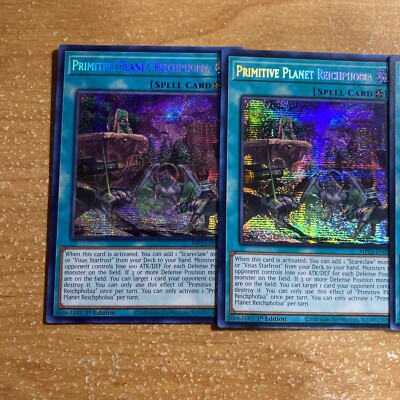 3x Yugioh Primitive Planet Reichphobia MP23-EN096 PRISMATIC SECRET NM  PLAYSET | eBay