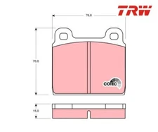 Brake pad set, disc brake Cotec TRW GDB100 for Opel VW