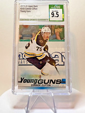 2019 Upper Deck Young Guns Connor Clifton Rookie CSG 9.5 Gem Mint #243 Bruins
