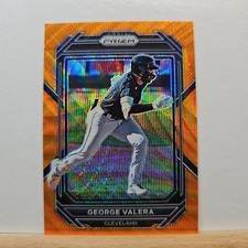 2023 Panini Prizm Baseball George Valera base ORANGE WAVE Prizm 04/50 card # 97