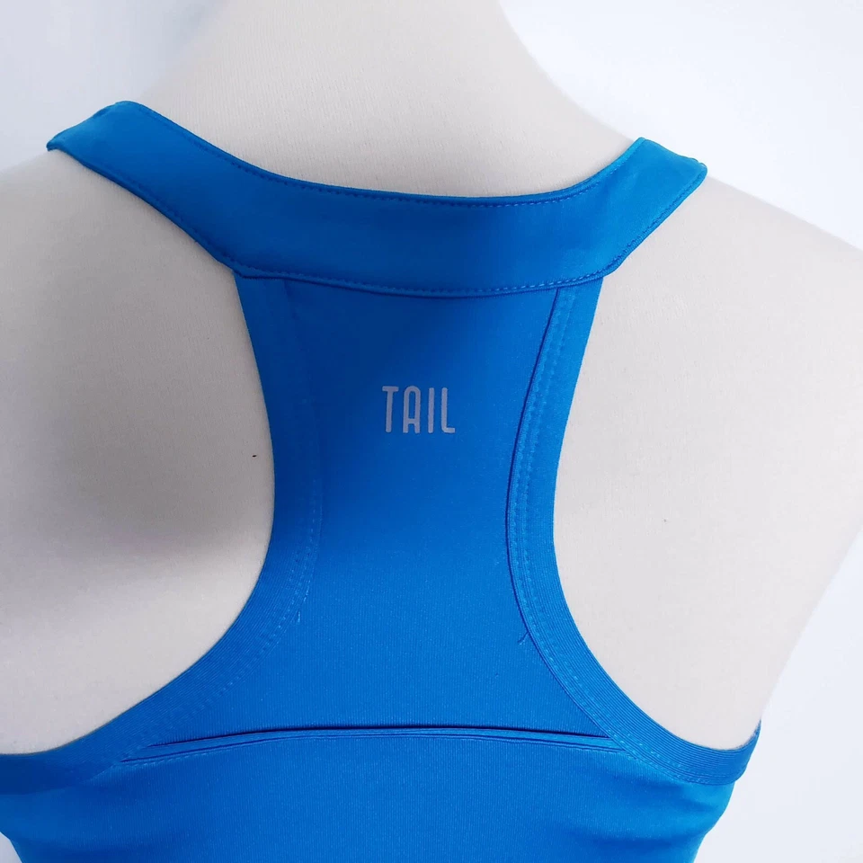 Sujetador deportivo de tenis Tail Tech azul incorporado rendimiento talla pequeña Foto 4 de 4