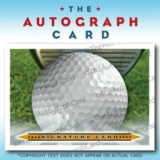 The Autograph Card Blank Signature cards 25 GOLF ball