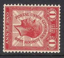 GB 1929 sg435a 1d Postal Union Congress PUC Wmk Sideways Lightly MH A553