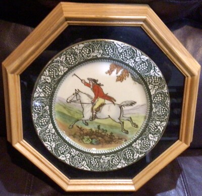 Royal Doulton Moreland Fox Hunting Plate Huntsman Hounds In Wall Display Box #4