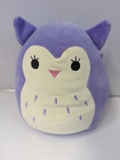 Squishmallow Purple Owl Holly 9" Kellytoy Stuffed Animal Pillow 2017 Very Soft