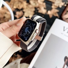 Nylon Sport Band Adjustable Breathable Braided Strap For iWatch Series 10/9/8/7