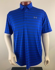 UNDER ARMOUR Men's UA HeatGear Performance Striped Golf Polo Shirt Size XL