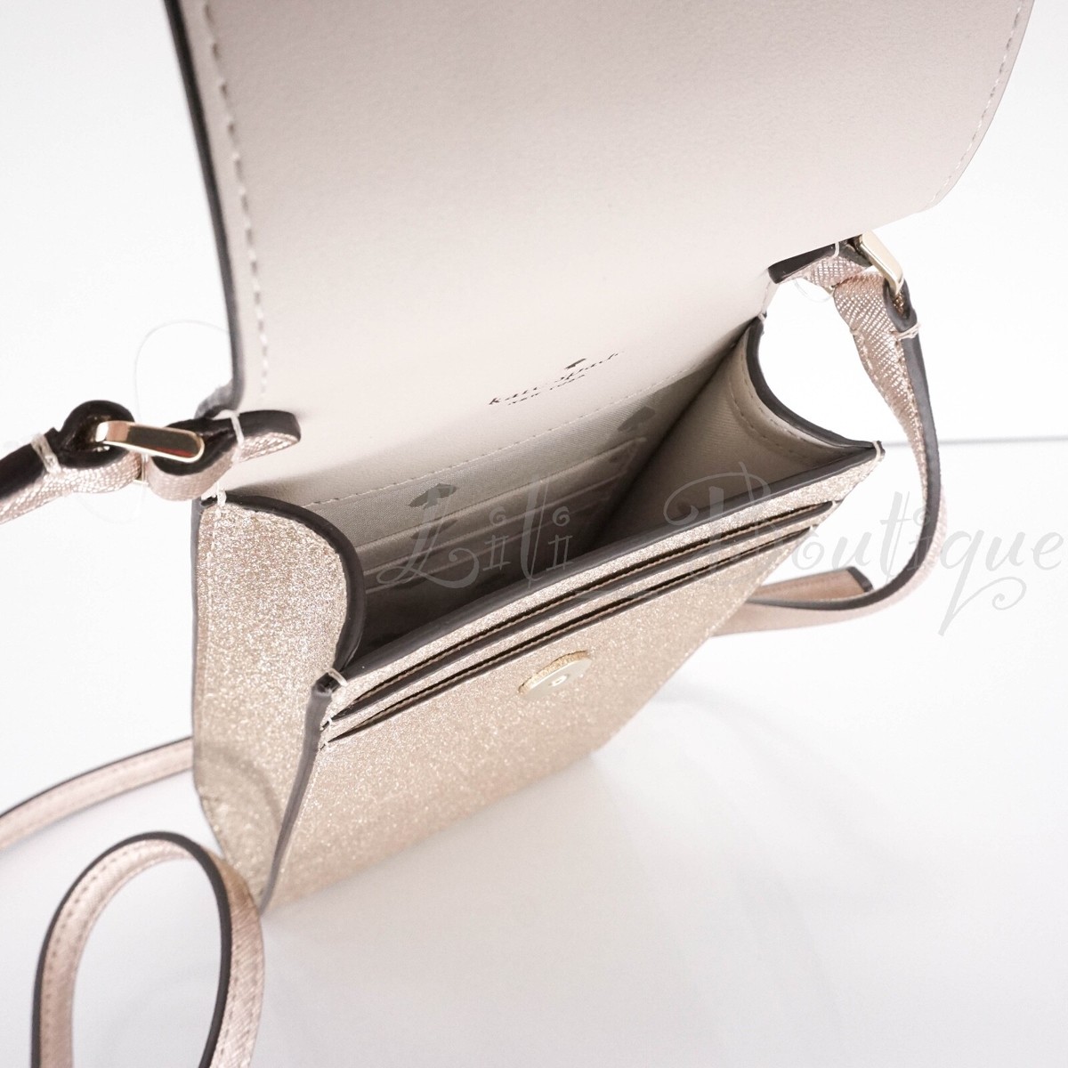 Kate Spade Shimmy Glitter North South Flap Phone Crossbody Kate Spade Shimmy Glitter North South Flap Phone Crossbody