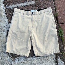 Old Navy Ultimate Slim Shorts Mens 32 Khaki Mid Rise Stretch New