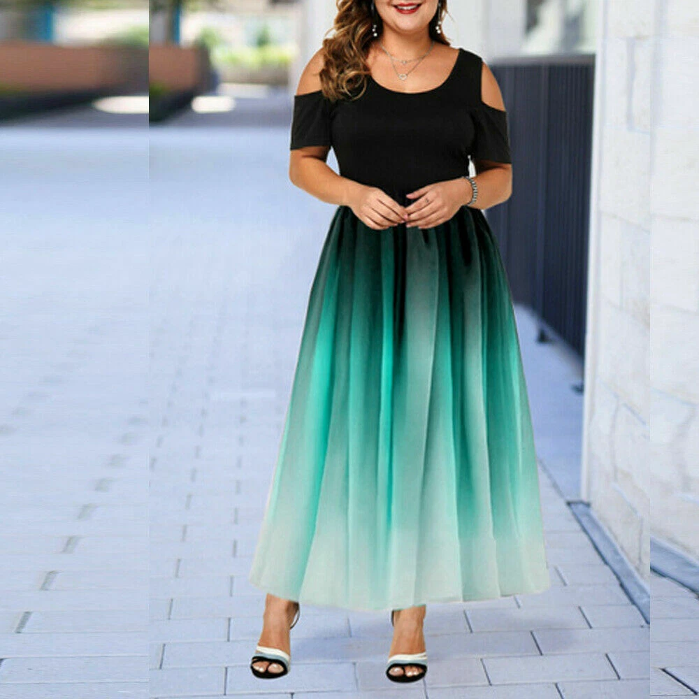 Cold shoulder gradient best sale dress