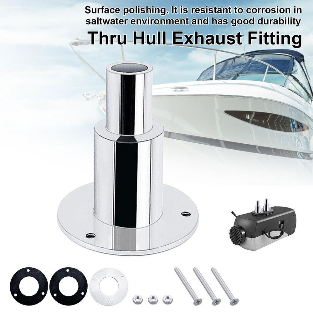 For Boat Car 24mm Thru Hull Exhaust Skin Fitting Tube Pipe AirDiesel