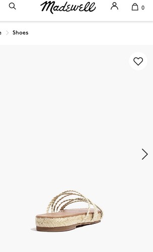 Madewell The Kathryn Espadrille Slide Sandal in Leather SZ 8 MD777 - Picture 2 of 7