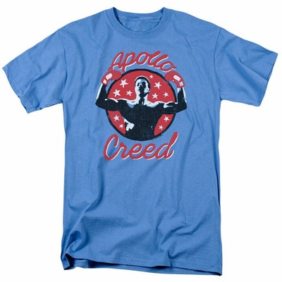 Rocky Apollo Star T Shirt Mens Licensed Boxing Movie Tee Carolina Blue