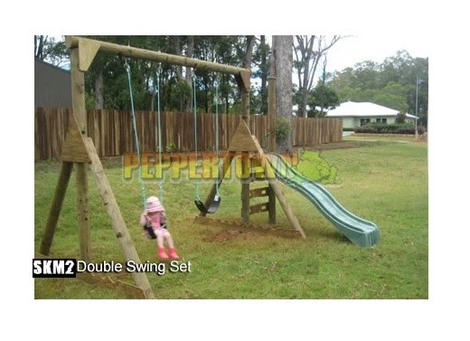 Wooden swing and cheap slide set ebay