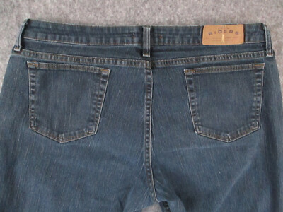 Riders by LEE Jeans Womens 16L Blue Denim Bootcut Mid Rise Dark Wash Retro 36x33