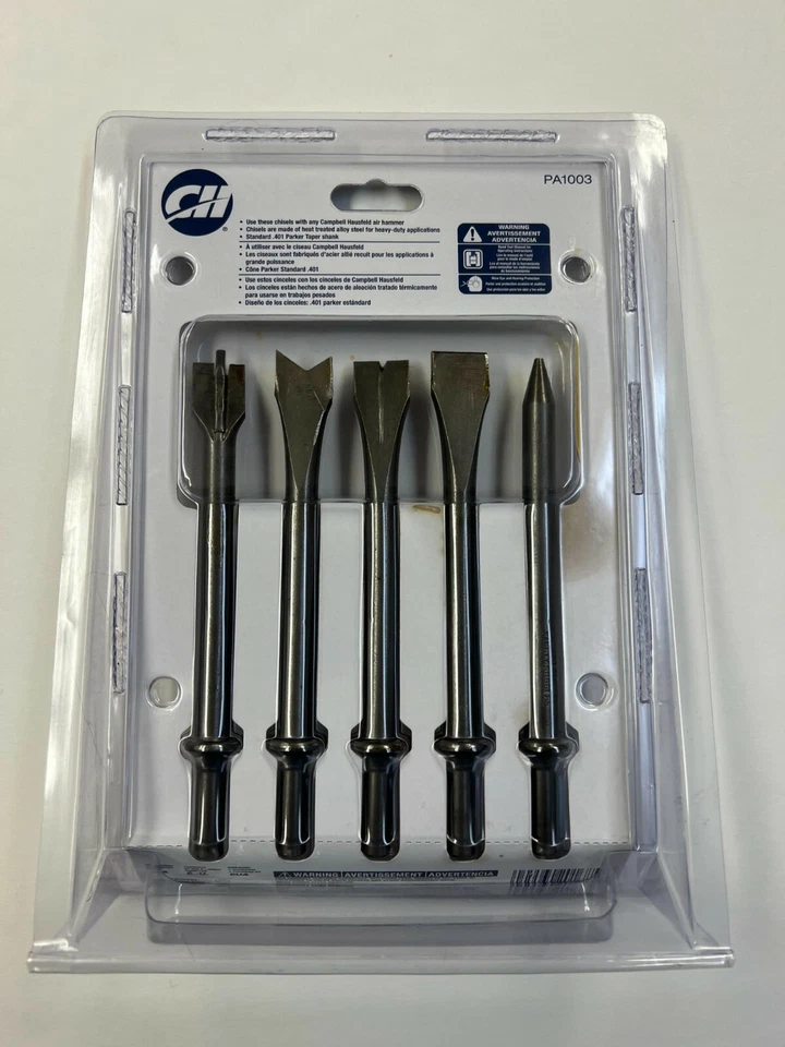 Campbell Hausfeld PA1003 Air Chisel/ Air Hammer Set 5 Pieces - Image 2 of 2