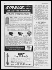 1942 Sparks Withington Co Jackson Michigan WWII Air Raid Sirens Vintage Print Ad