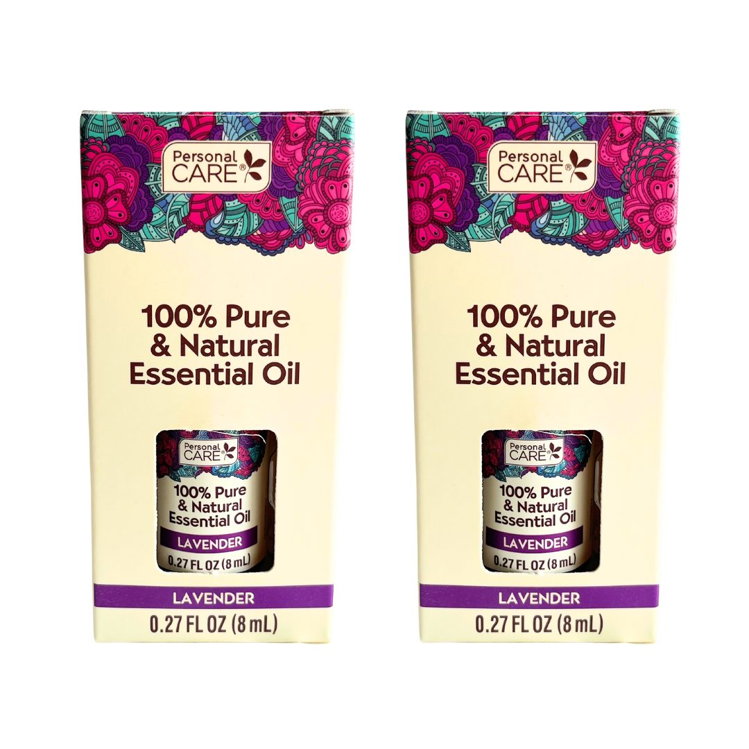Personal Care Pure Lavender Essential Oil, 0.27 Fl Oz (2 Count) Relaxation